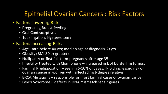 ovarian cancer risks)